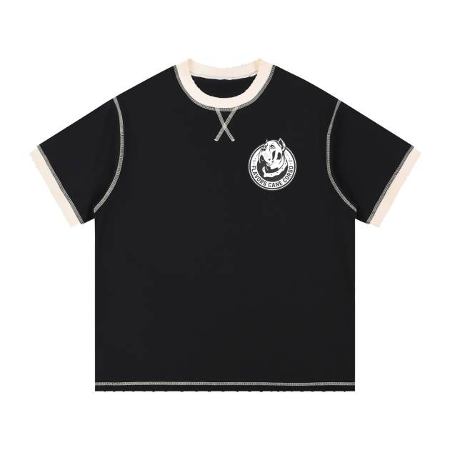 Contrast-Stitched Cotton T-Shirt
